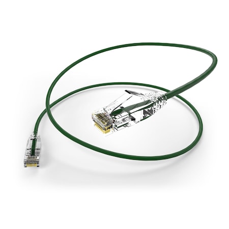 Clearfit Slim 28Awg Cat6A Green 3Ft